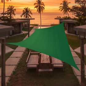 Artpuch Custom Size Dark Green Sun Shade Sail Triangle Canopy 185 GSM Durable Fabric UV Block Awning for Outdoor Patio Garden Backyard (Customize (Color: Dark Green, size: 20'X23')